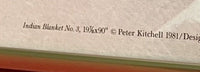Peter Kitchell 1981 Fine Art Print “Indian Blanket No. 3” Postmodern Abstract