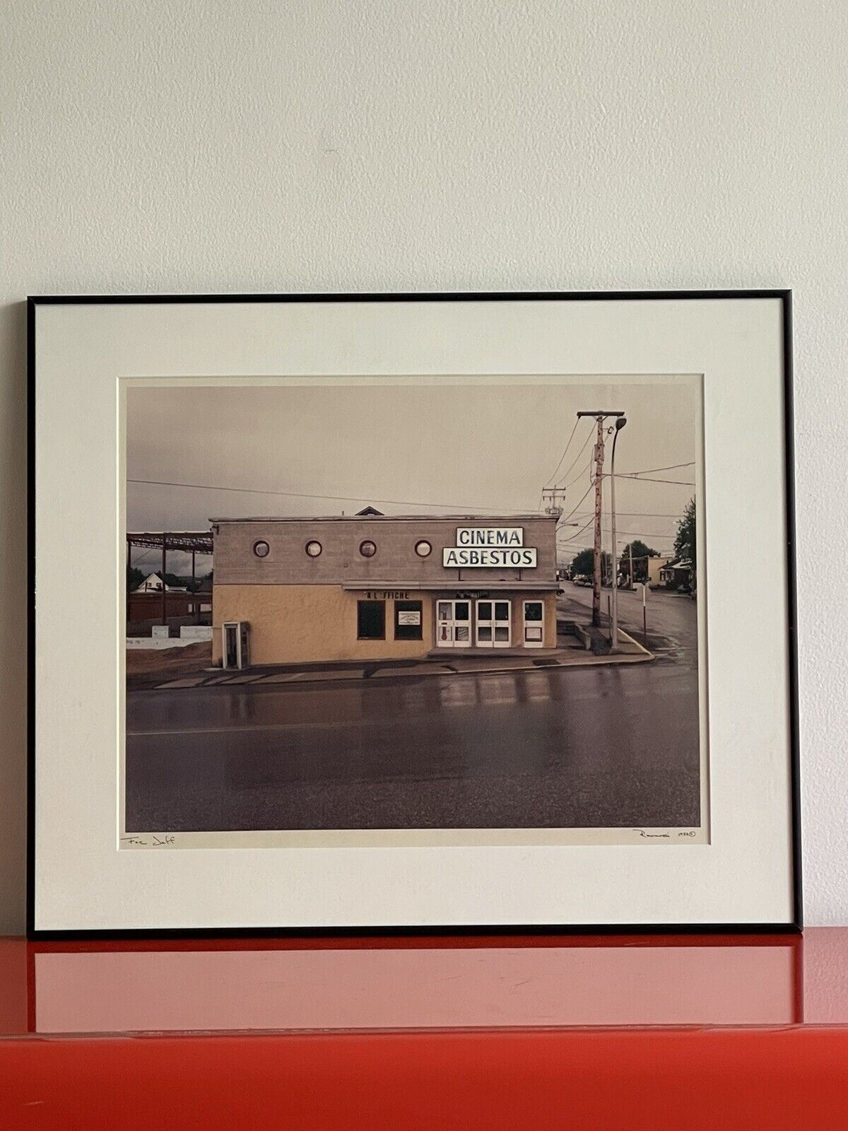 Bill Ravanesi Original Fine Art Photograph Cinema Asbestos Quebec 1988 Framed
