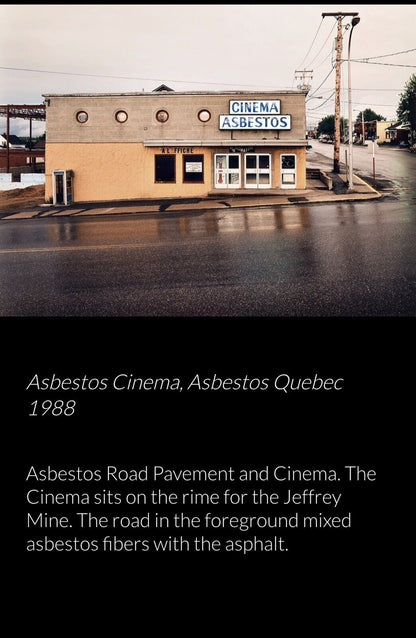 Bill Ravanesi Original Fine Art Photograph Cinema Asbestos Quebec 1988 Framed