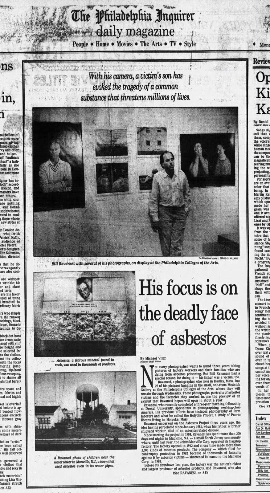 Bill Ravanesi Original Fine Art Photograph Cinema Asbestos Quebec 1988 Framed