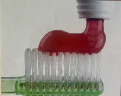 Toothpaste Toothbrush Photograph Retro Advertising 80s 90s Photorealism Framed