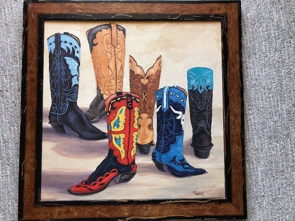 cowboy boots painting