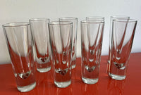 Carlos Moretti Italy 1980s Weighted Highball Glasses Set of Eight (8) Retro Bar