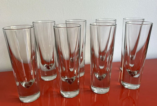 Carlos Moretti Italy 1980s Weighted Highball Glasses Set of Eight