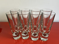 Carlos Moretti Italy 1980s Weighted Highball Glasses Set of Eight (8) Retro Bar