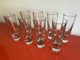 Carlos Moretti Italy 1980s Weighted Highball Glasses Set of Eight (8) Retro Bar