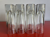 Carlos Moretti Italy 1980s Weighted Highball Glasses Set of Eight (8) Retro Bar