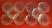 Iittala Aslak 7” Glass Bread Salad Plates Tapio Wirkkala MCM Modernist Lot of 10