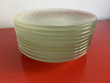 Iittala Aslak 7” Glass Bread Salad Plates Tapio Wirkkala MCM Modernist Lot of 10