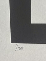 Postmodern 1980s 1990s Graphic Art Limited Edition Lithograph LK Sturm Unframed