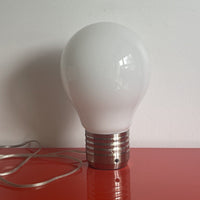 Giant Glass Light Bulb Table Lamp 14” Postmodern POP ART Retro 2005 Works!!