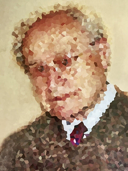 Orig Enhanced Digital Photographic Portrait Contemporary Art After Chuck Close
