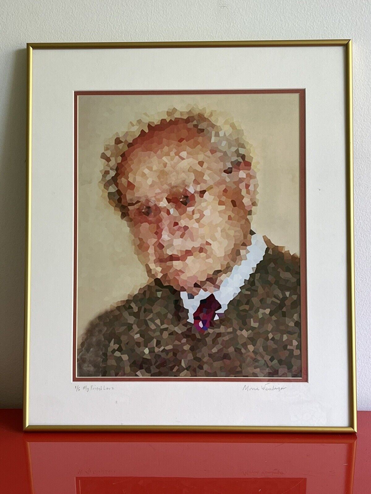 Orig Enhanced Digital Photographic Portrait Contemporary Art After Chuck Close