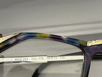 Cazal Vintage 80s Eyeglass Frames Model 354 Col 776  Blue Purple Black No RX