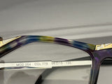 Cazal Vintage 80s Eyeglass Frames Model 354 Col 776  Blue Purple Black No RX
