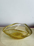 Vintage 60s 70s Murano Italy Art Glass Bullicante Controlled Bubble Trinket Dish