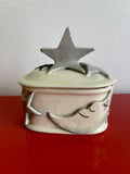 Double Creek Art Pottery Trinket Box Studio Ceramic Porcelain Signed Barwick ‘92