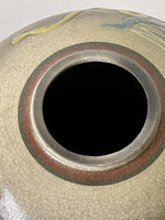 Monumental Jamie Davis Studio Art Pottery 1980s Postmodern Raku Ceramic Vase 14”