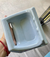 NOS Vintage BABY BLUE Ceramic MCM Bathroom Fixtures Matched Set of 4 Deadstock