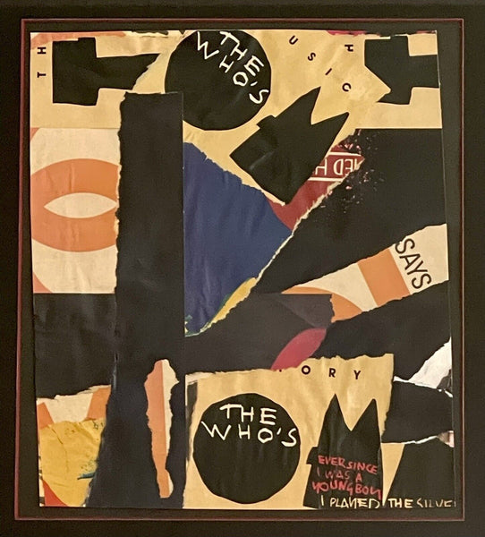 The Who’s TOMMY Original Torn Paper Collage Mixed Media Art 1990s One Of A Kind