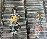 Vintage 1964 Watercolor Painting Quebec Break Neck Steps Little Champlain St MCM
