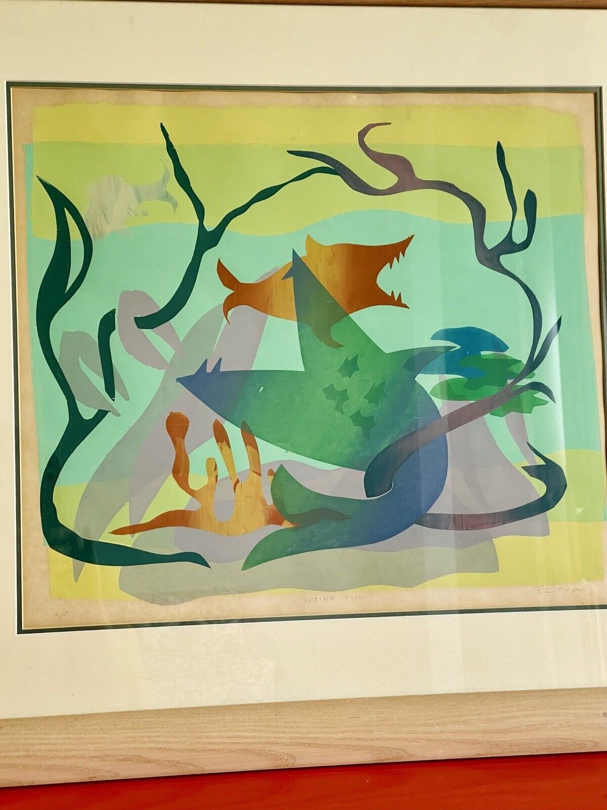 FESTIVE FISH by Rita Kaye Fine Art Ltd Ed Lithograph Framed Tropical Beach Decor