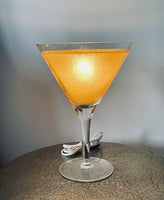 Retro 80s 90s Novelty Glass Martini Cocktail Bar Lamp Kitsch Tiki Barware 12”