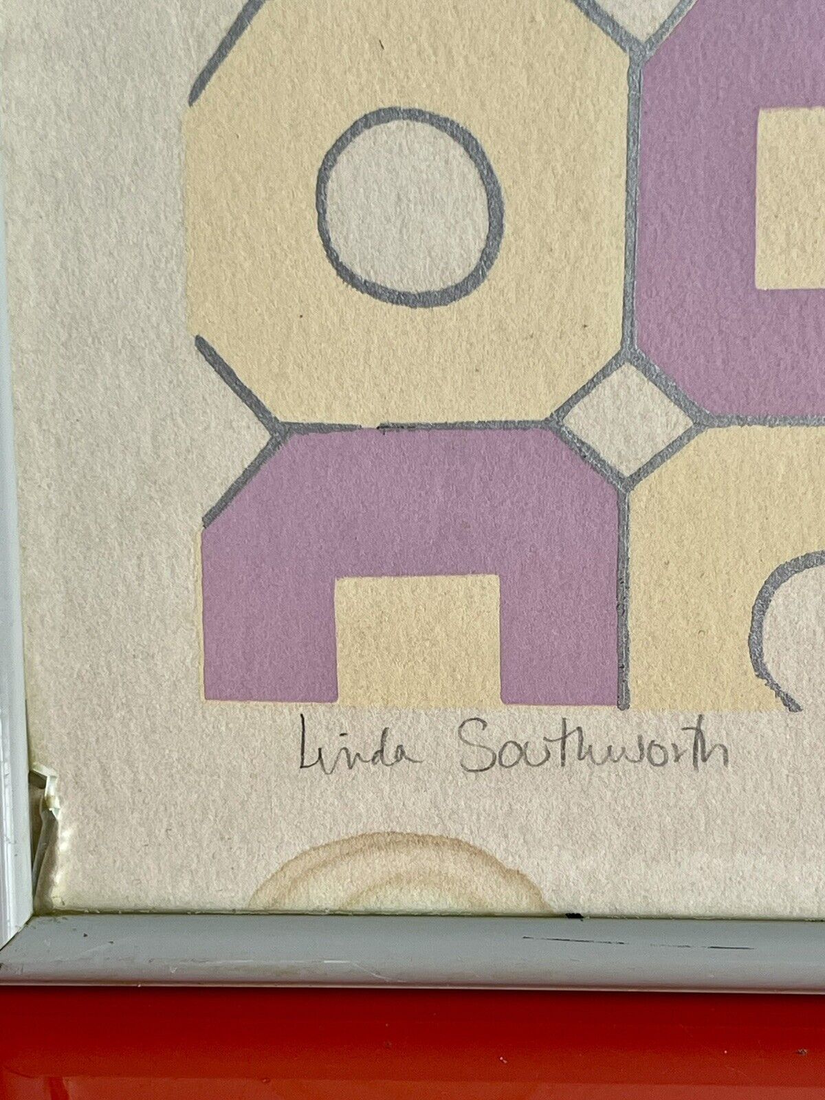 Linda Southworth Fine Art Serigraph “Eau De Cologne” Signed Bathtub Graphic Art