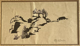 Frank Eckmair 1930-2012 Early Abstract Landscape Orig Woodcut Print