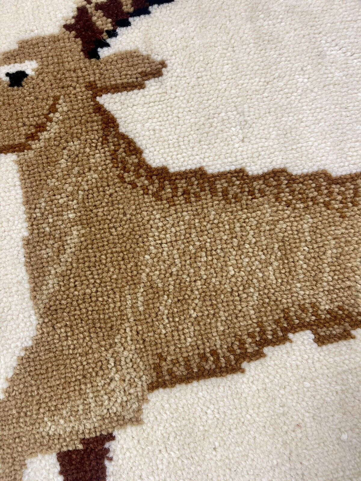 Mod 1970s CAPRICORN Schaeffler Chronos Wool Rug Tapestry Germany Vintage Zodiac